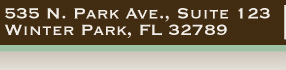 535 N. Park Ave., Suite 123, Winter Park, FL 32789