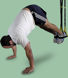 hanging pushup - advanced fitness routine